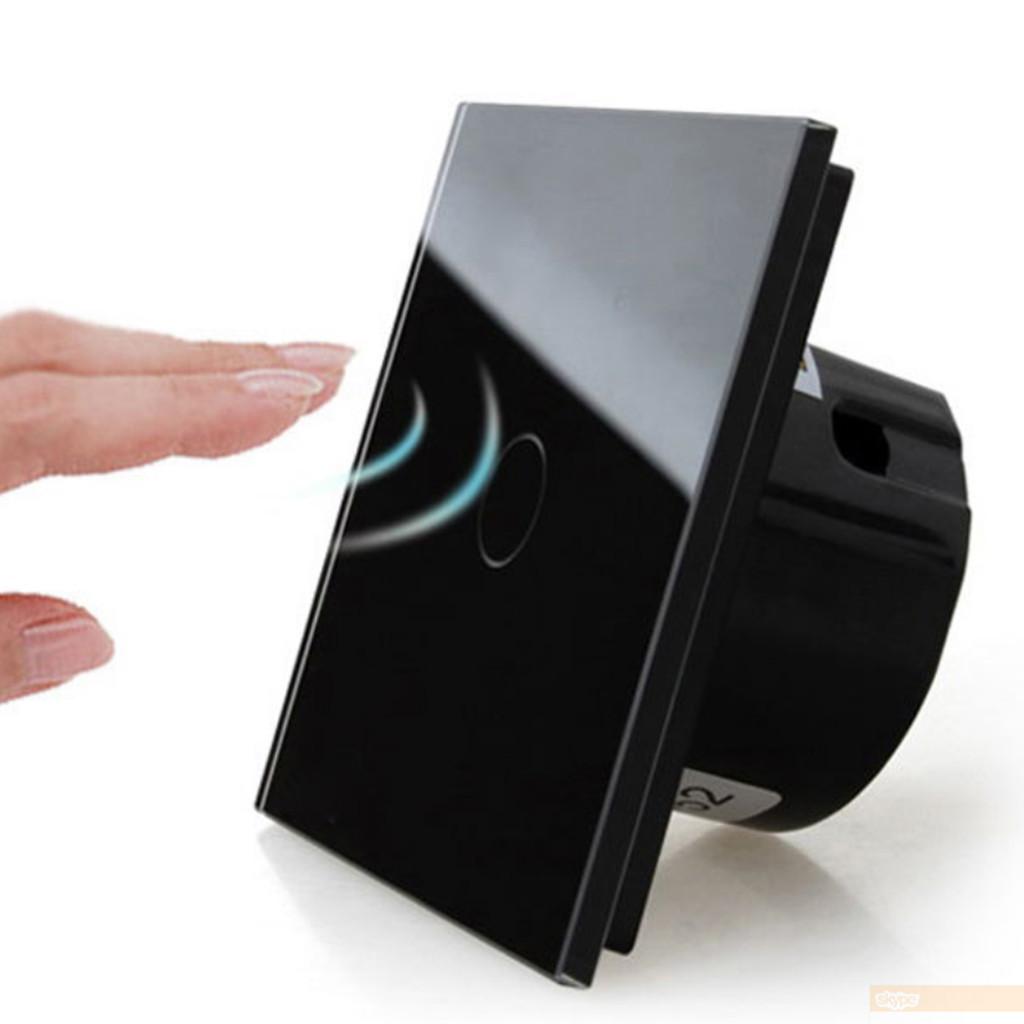 2x3 Gang 1 Way LED Crystal Glass Panel Light EU UK Touch Screen Switch Gold