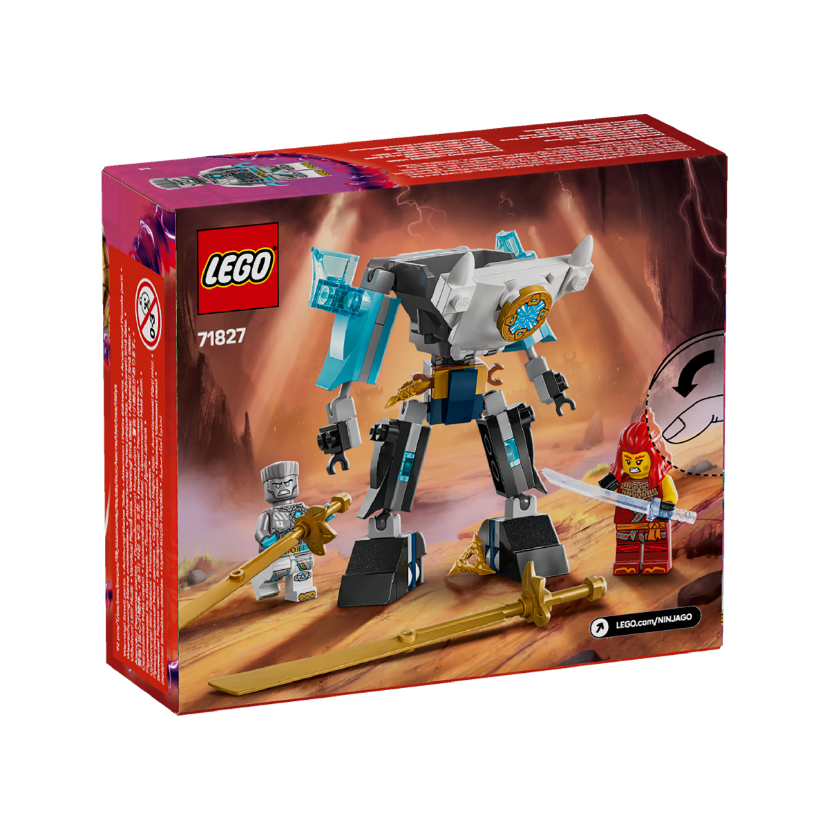 LEGO NINJAGO 71827 Đồ Chơi Lắp Ráp Chiến Giáp Của Zane (92 chi tiết)