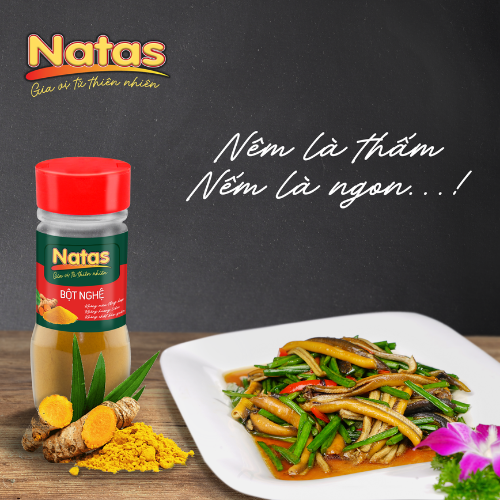 Bột Nghệ Natas Hũ 40g-Bột Gia Vị Tiện Dụng