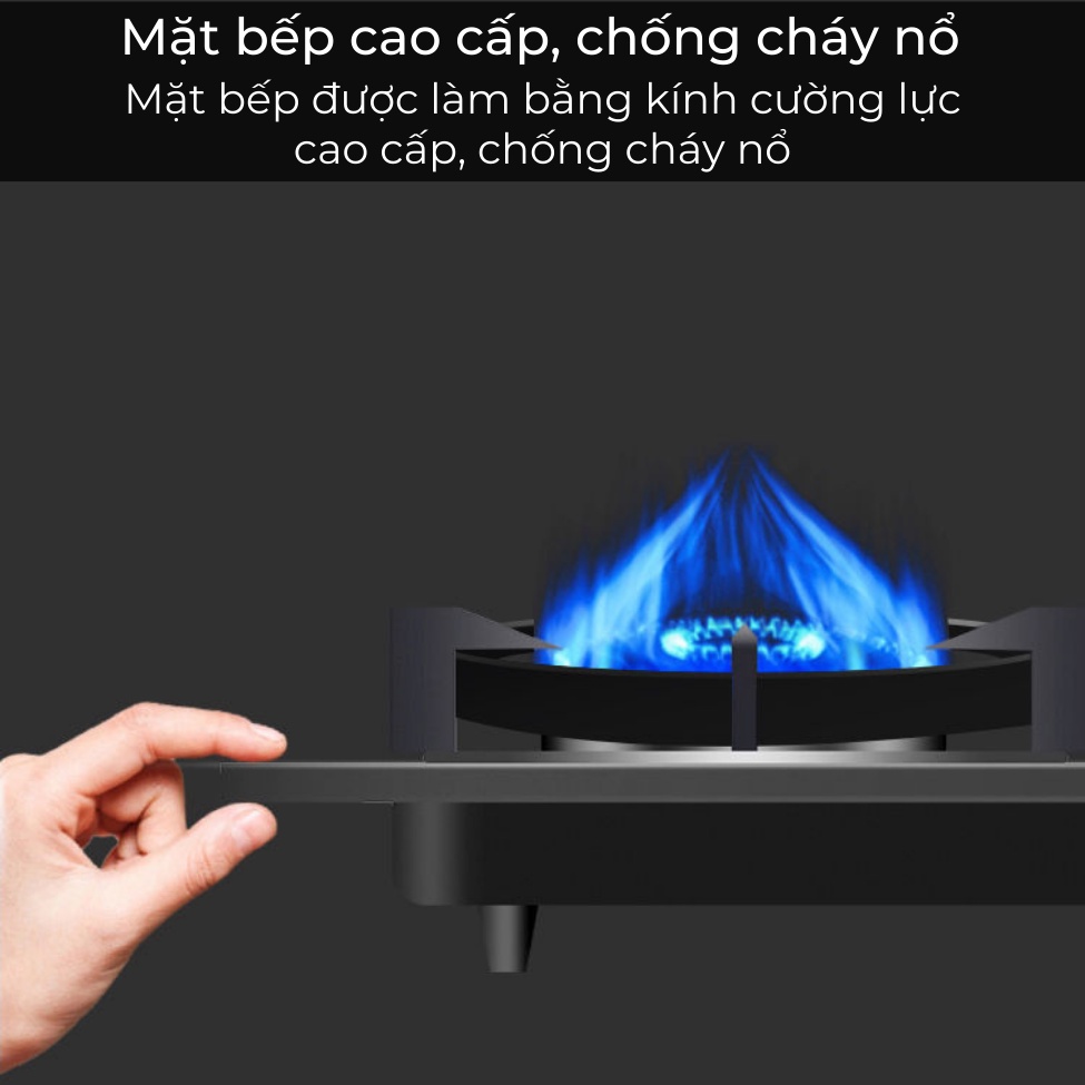 Bếp Gas Đơn NEMI GK - 68 Với 9 Đầu Đốt Lửa Công Nghiệp, Bếp Ga Mini Mặt Kính Cường Lực Phù Hợp Lắp Âm Và Dương