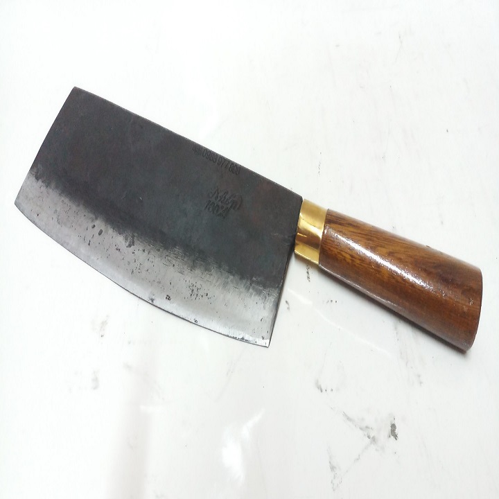 DAO THÉP NHÍP XE BẢNG VUÔNG CÁN GỖ CHẶT XƯƠNG SƯỜN,HEO,GÀ,VỊT...
