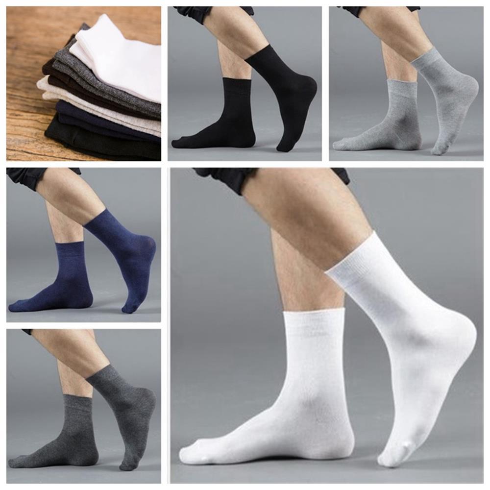 ☆YOLA☆ 1Pair Simple 80% Wool Solid Color Cotton Men's Socks Sport Fashion Male Casual Warm Middle Calf/Multicolor