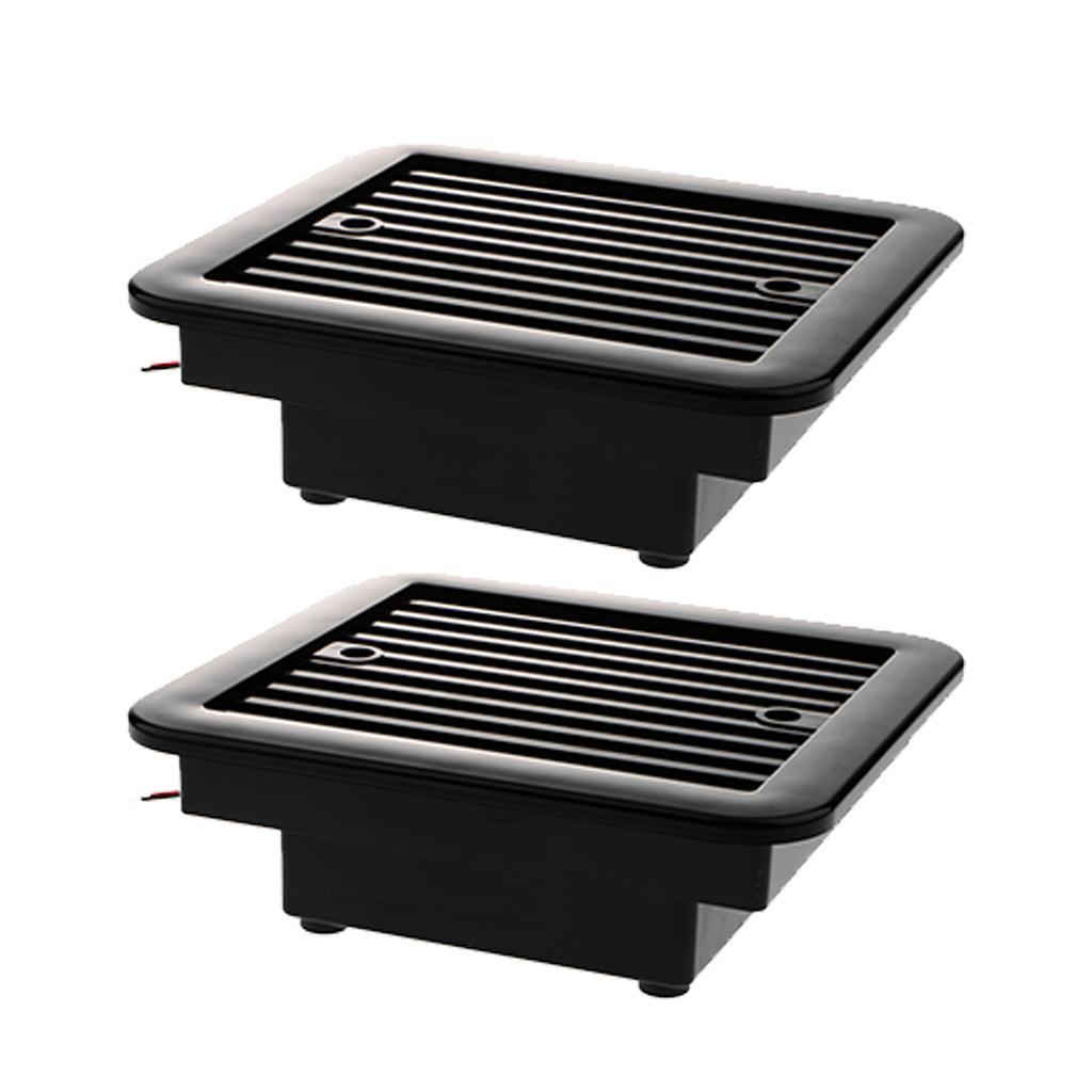 2x RV Caravan Motorhome Side Air Vent Ventilation W/ Cooling Exhaust Fan 12V