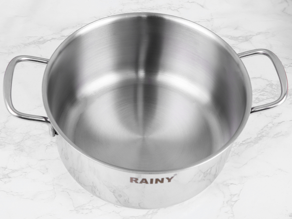 Nồi inox nắp kiếng 3 đáy Rainy - Hàng Chính Hãng