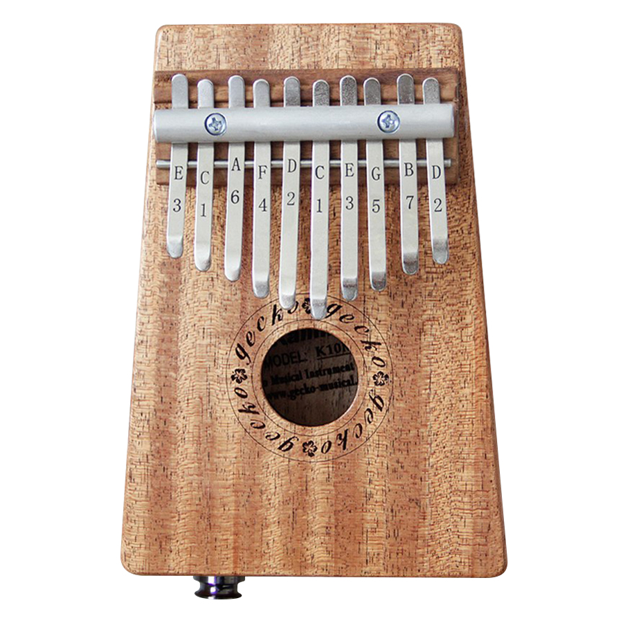 Đàn Kalimba Gecko 10 Phím Gỗ Mahogany K10MEQ (Có EQ) Kèm Kèn Kazoo