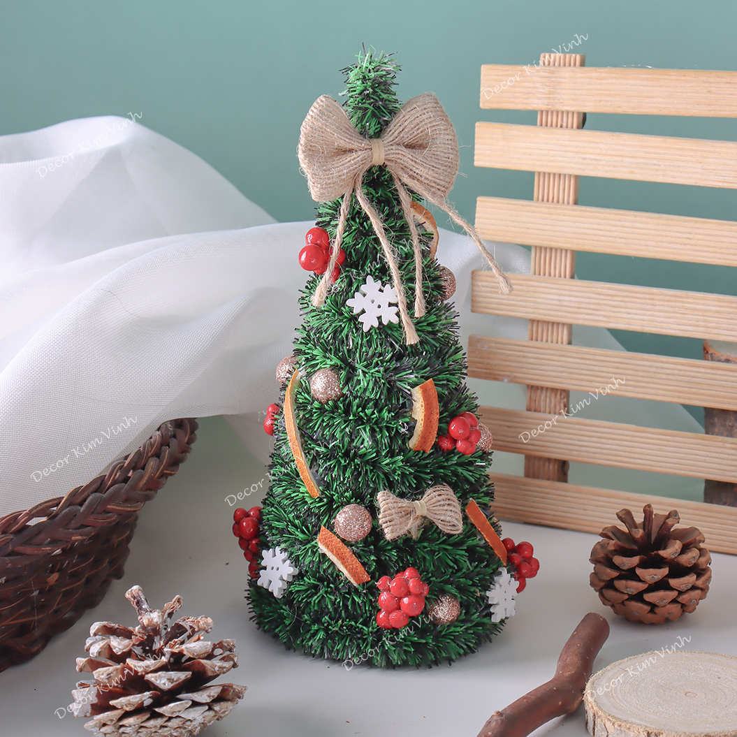 Cây Thông Hình Tháp Lát Cam THAP02 20cm Cây Thông Trang Trí Giáng Sinh Cây Thông Noel