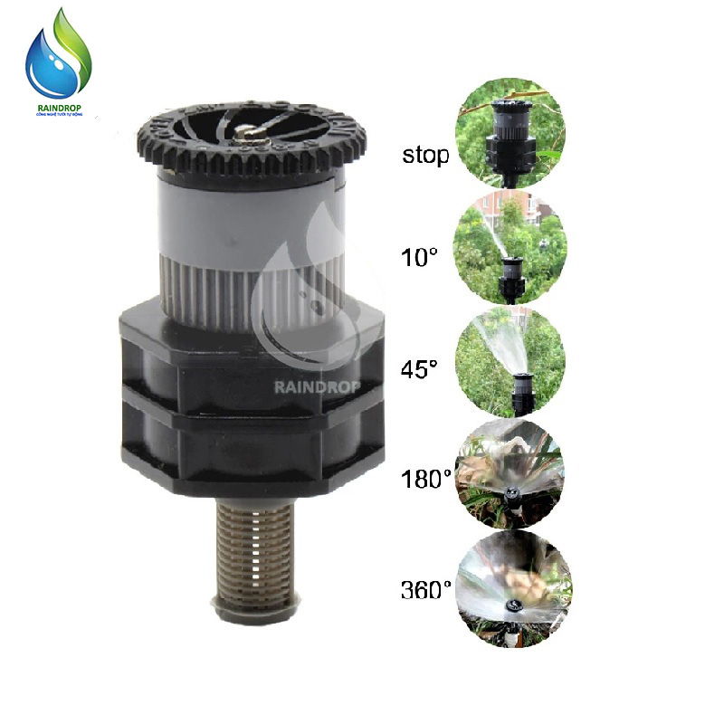 Béc chỉnh góc tưới 0-360 độ