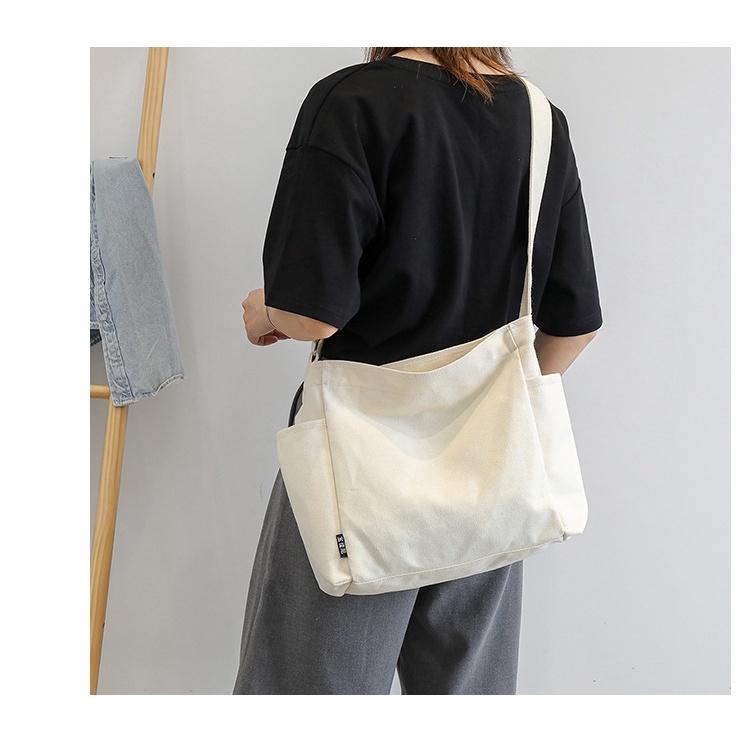 Túi tote,Túi đeo chéo nữ vải canvas đeo vai đi học đi chơi giá rẻ thời trang phong cách Hàn Quốc TDC023