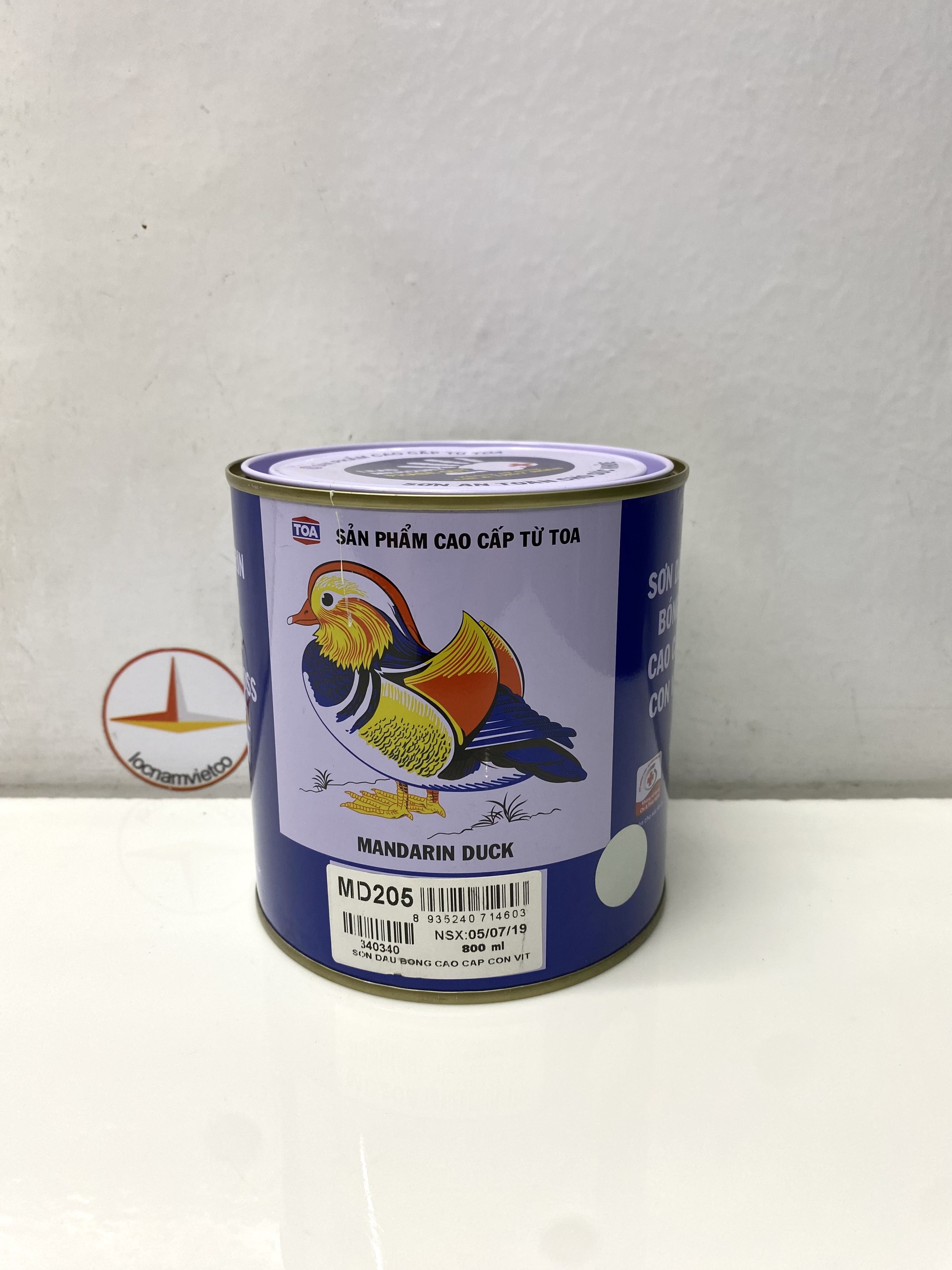 Sơn dầu cao cấp TOA Con Vịt màu xám MD 205 _ 800 ml
