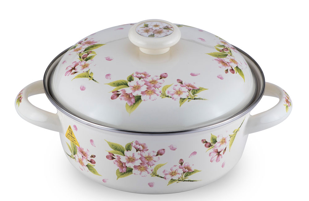 Nồi tráng men FUJIHORO 20cm, 2.3L SYM-22, Sử dụng bếp từ
