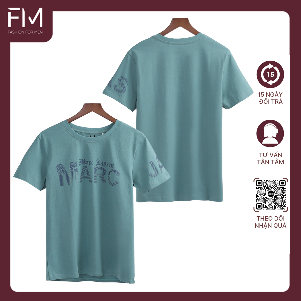Áo thun nam ngắn tay cổ tròn họa tiết in tay chất liệu thun cotton - FORMEN SHOP - FMPS165