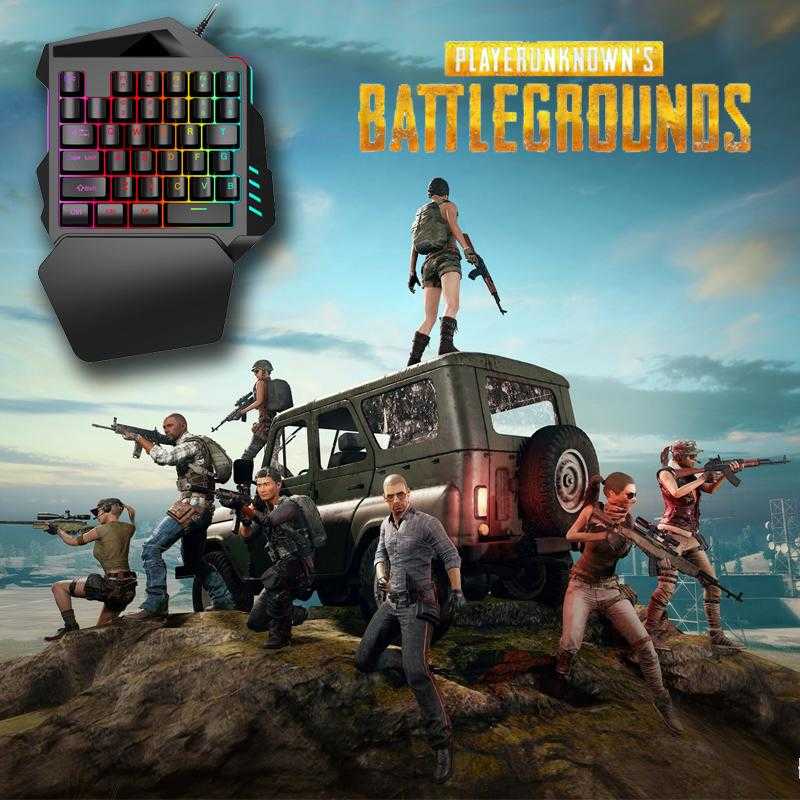 Bàn phím giả cơ FREE WOLF K1 JL chơi game Pubg Mobile, Rules of Survival, Free Fire trên điện thoại, máy tính bảng, Laptop và PC