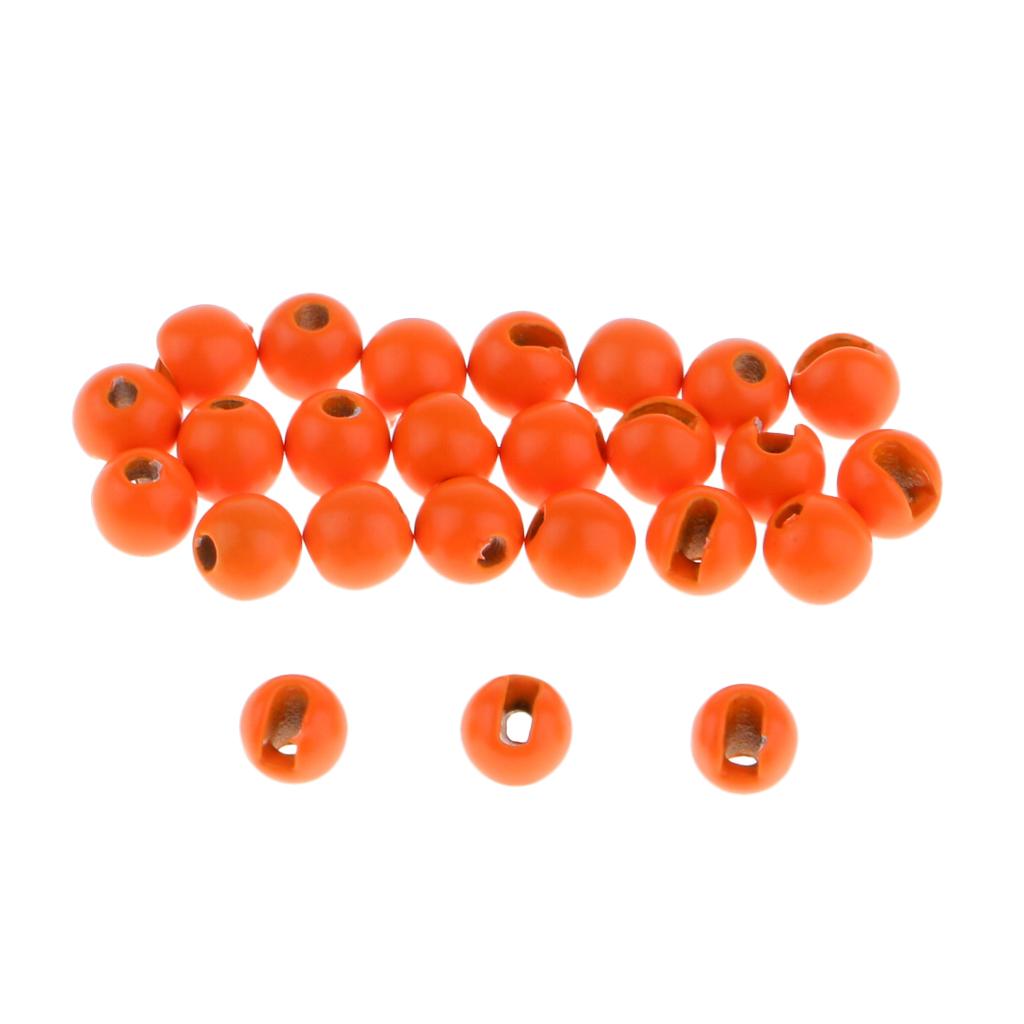 75pcs Tungsten Slotted Fly Tying Beads Nymph Head Eyes Round Ball Beads 2.8mm