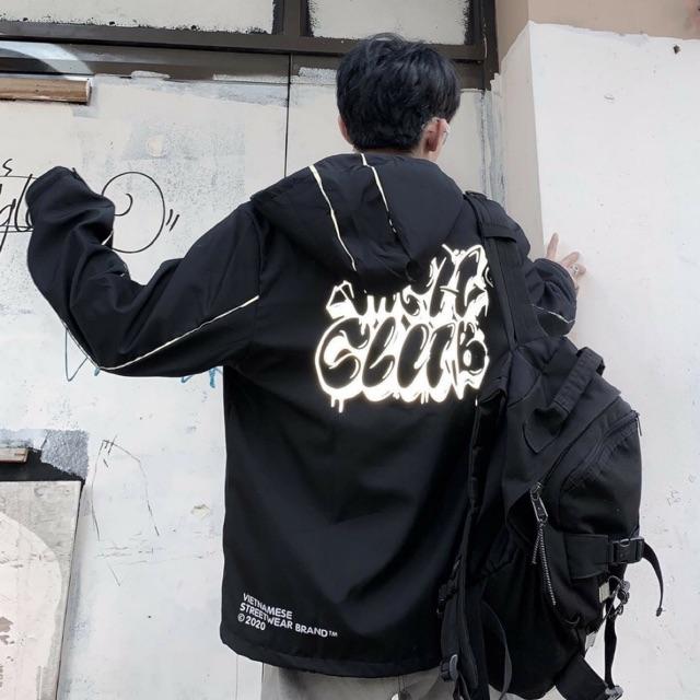 Áo khoác dù unisex form rộng 2020 Club nam nữ ulzzang WIND