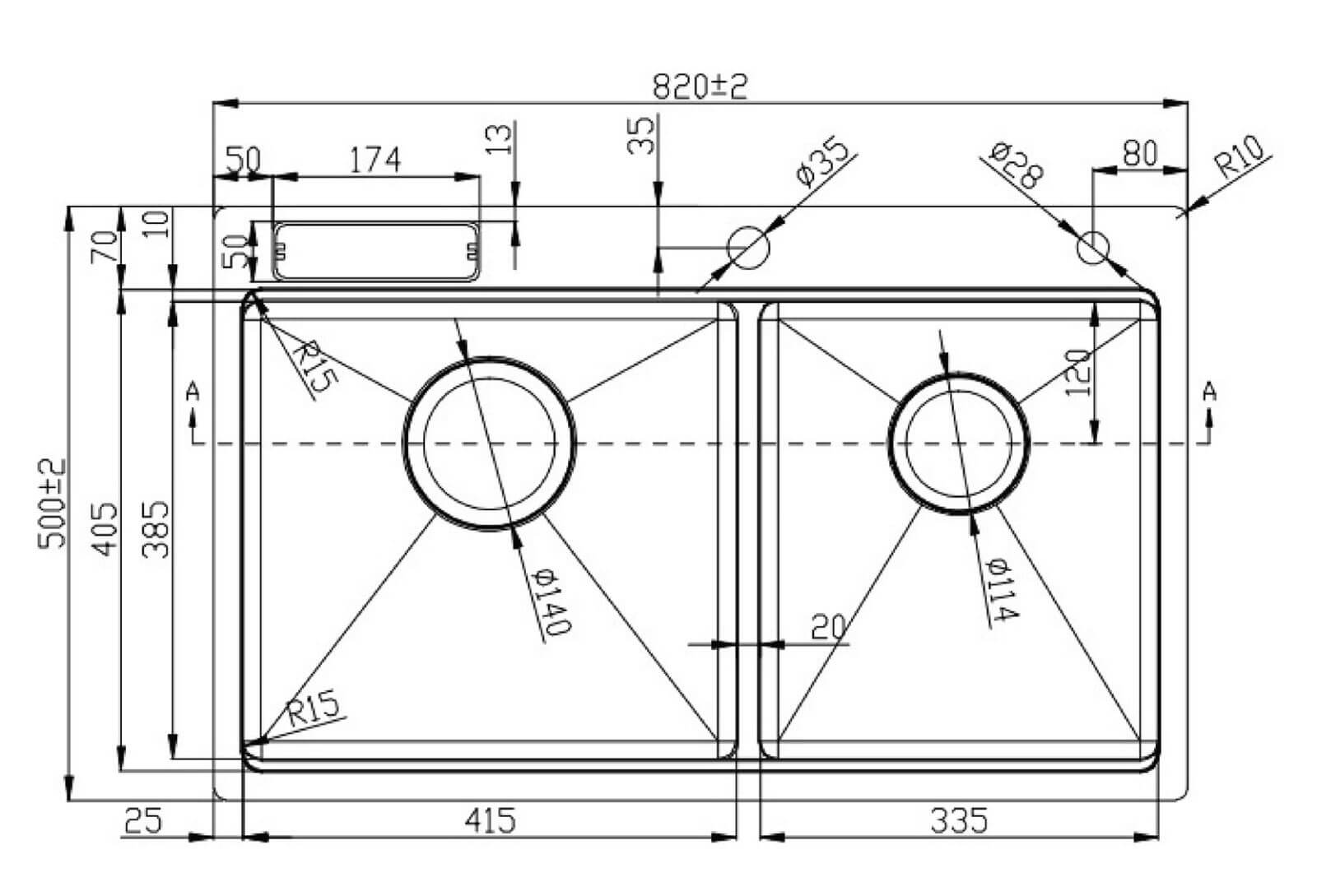 Chậu rửa bát KONOX KN8250TD