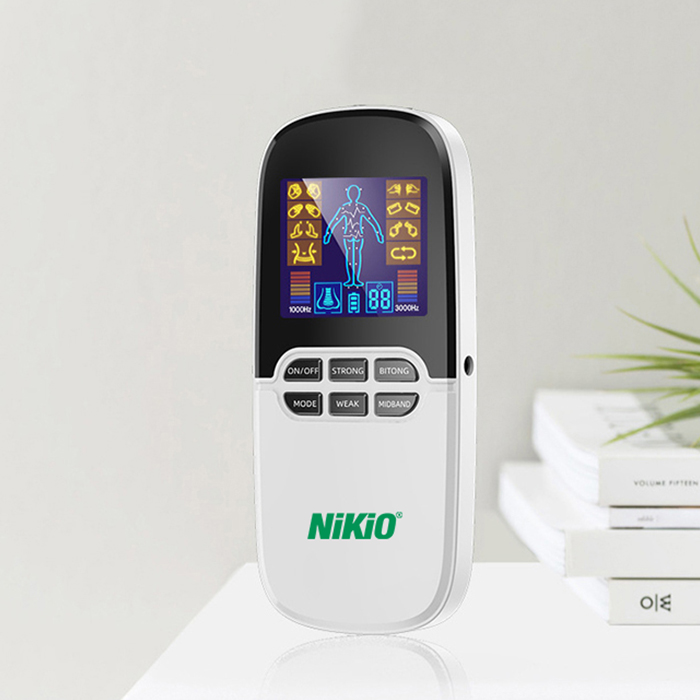 Máy Massage Xung Điện Trị Liệu Nikio NK-102 - 8 Miếng Dán Mát Xa Giảm Đau Nhức Toàn Thân Với Công Nghệ Điện Xung Mới - Đèn Hồng Ngoại Hỗ Trợ Trị Viêm Mũi Dị Ứng, Viêm Xoang - Pin Sạc Không Dây Tiện Lợi