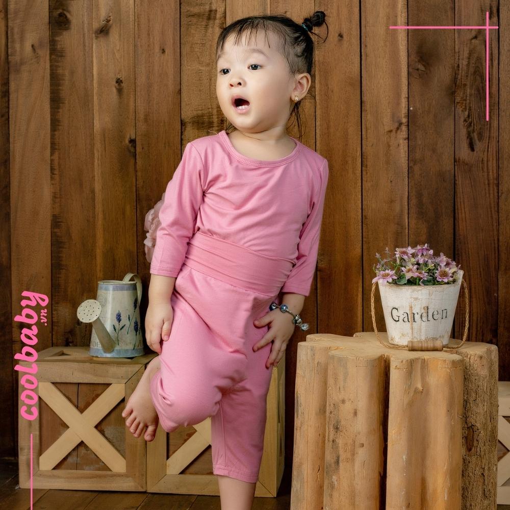 Bộ Đồ Lửng MinkyMom Hàng Chính Hãng Quảng Châu Chất Liệu Mát Lạnh Thoải Mái Co Giãn Dành Cho Bé Gái