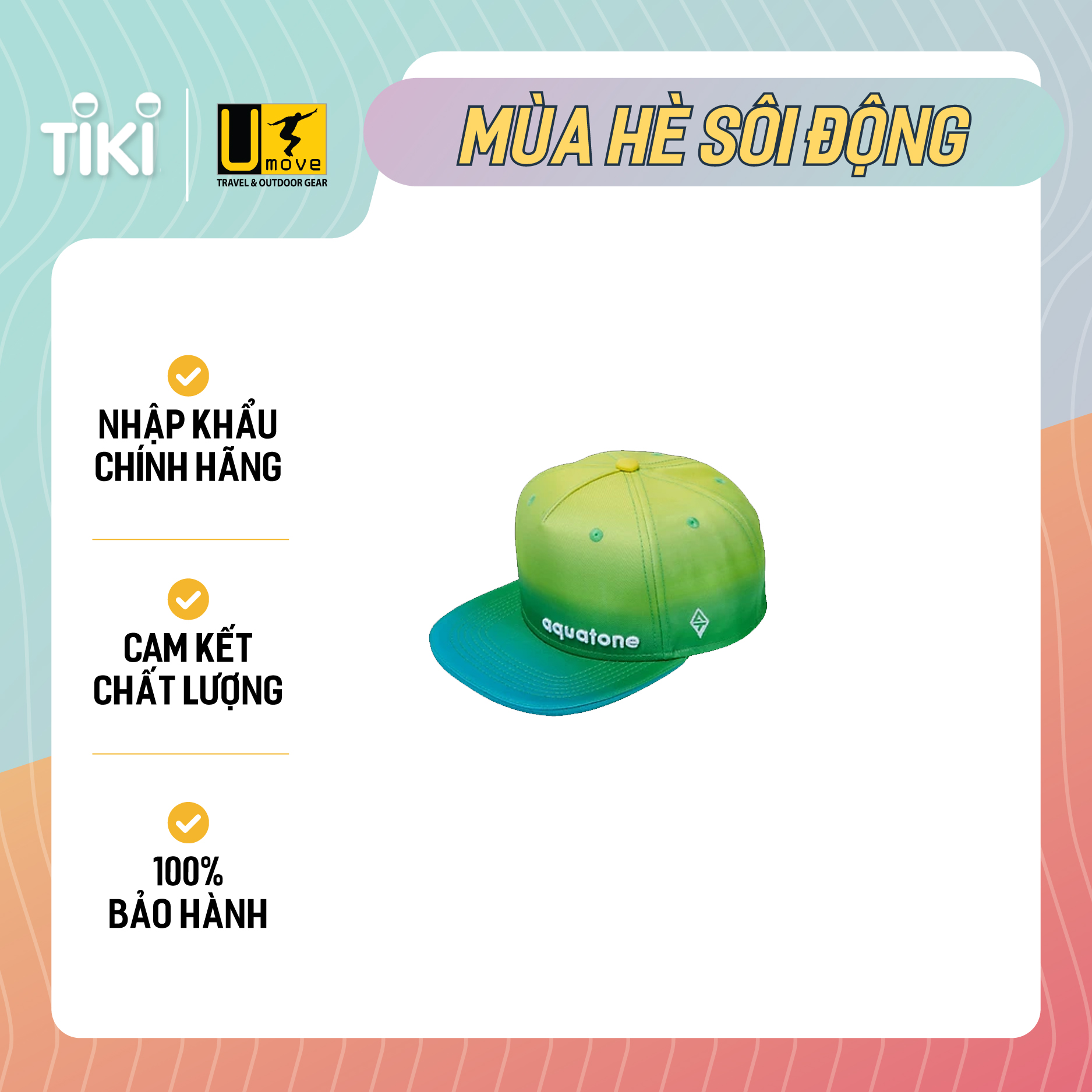 Mũ lưỡi trai Aquatone Logo Flat Cap TC-AC020