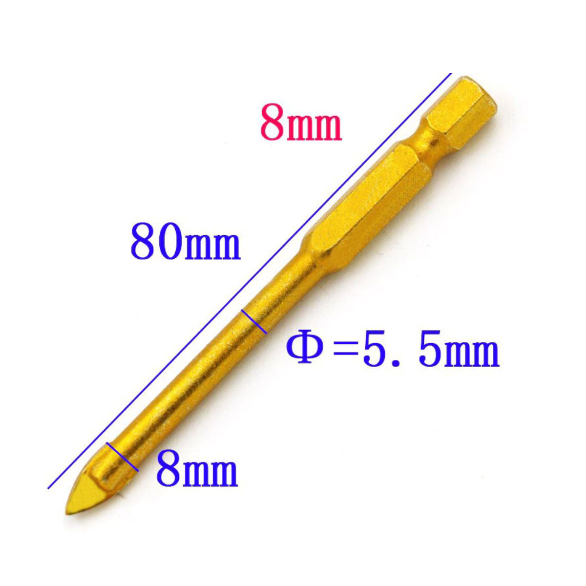 Bộ 7 Mũi Khoan Tam Giác Mạ Titan Khoan Tường - Thủy Tinh - Bê Tông Đa Chức Năng từ 3-12mm