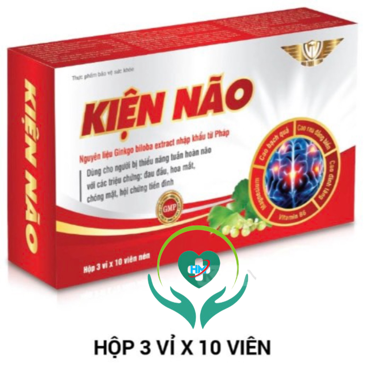 Viên uống Kiện não Vinh Thịnh Vượng VV, hộp 30v, tăng cường tuần hoàn não