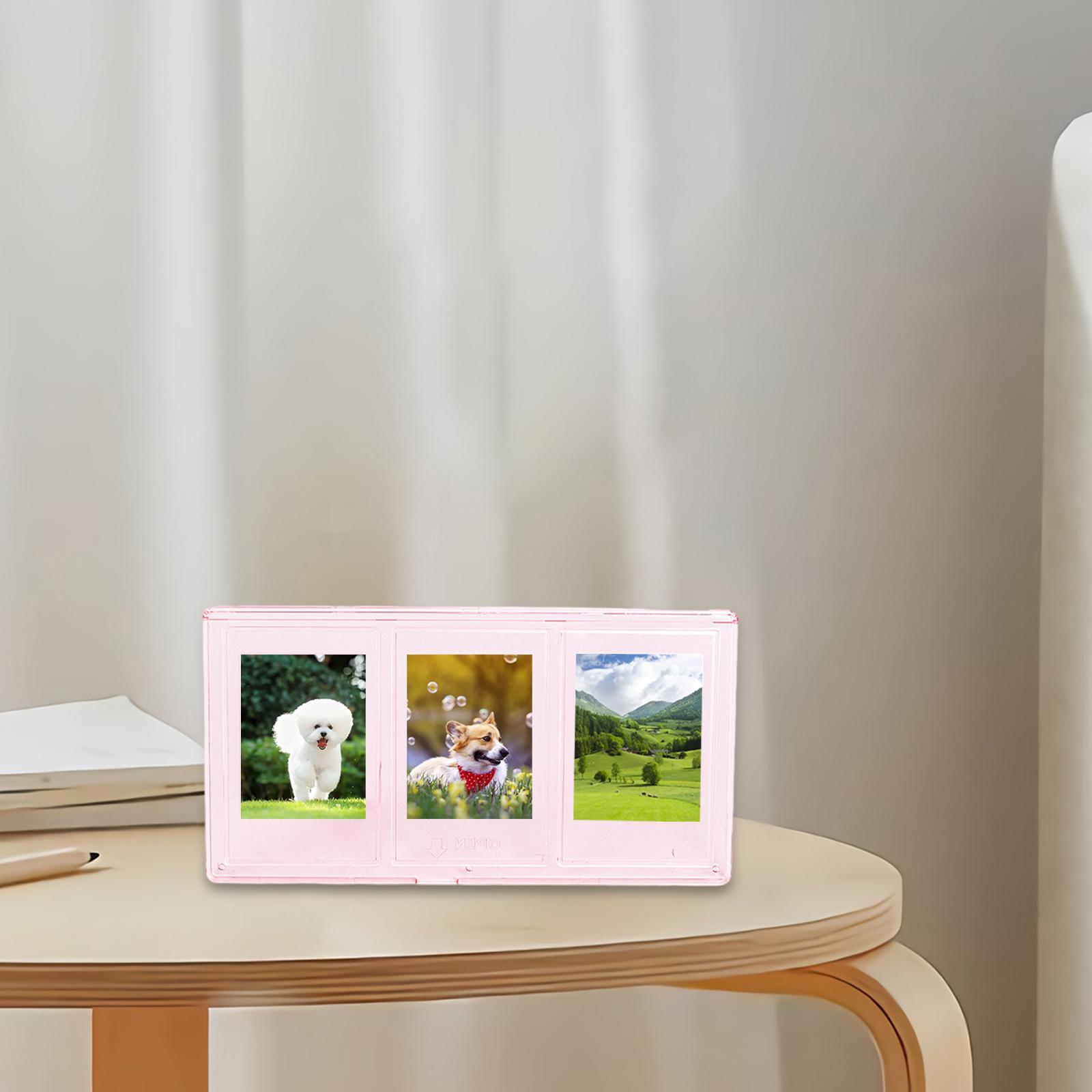 Decorative Photo Frame 3 Pictures Capacity DIY Crafts Standing Picture Frame