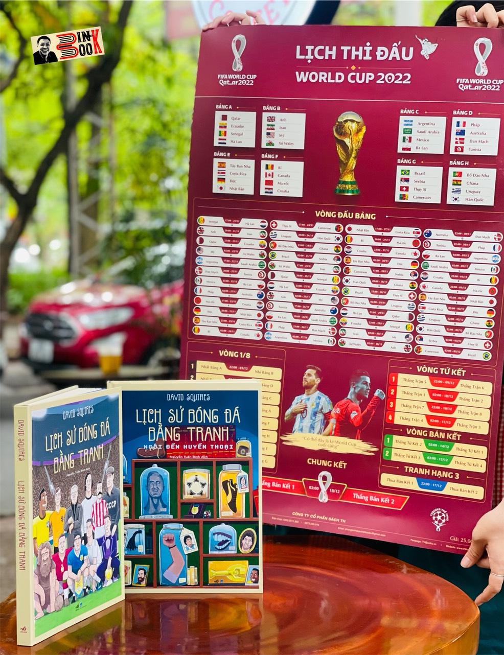 LỊCH THI ĐẤU WORLD CUP 2022 - KHỔ 53x79cm + ống gỗ vận chuyển