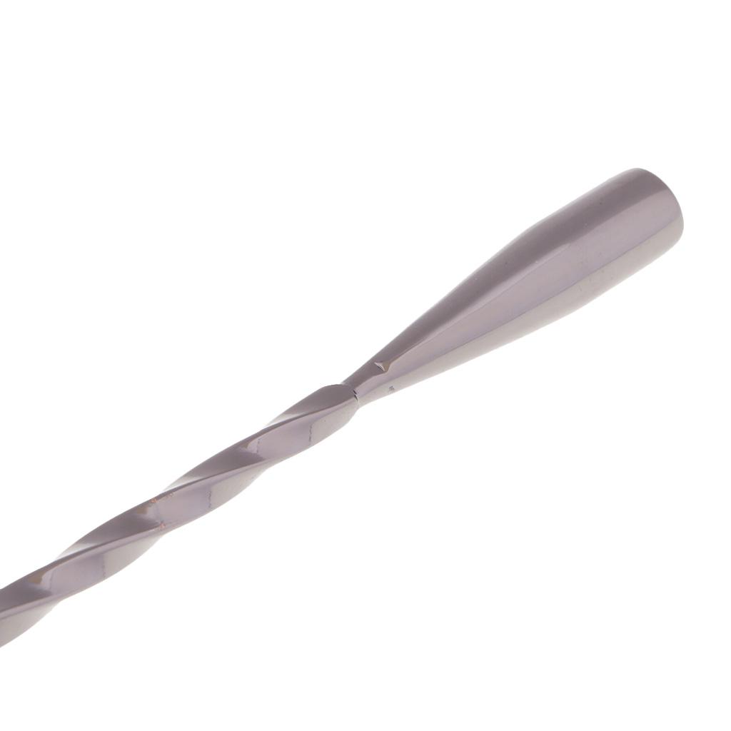 Stainless Steel Mixing Spoon Spiral Pattern Bar Cocktail Shaker Spoon Kitchen Utensils Bar Tools