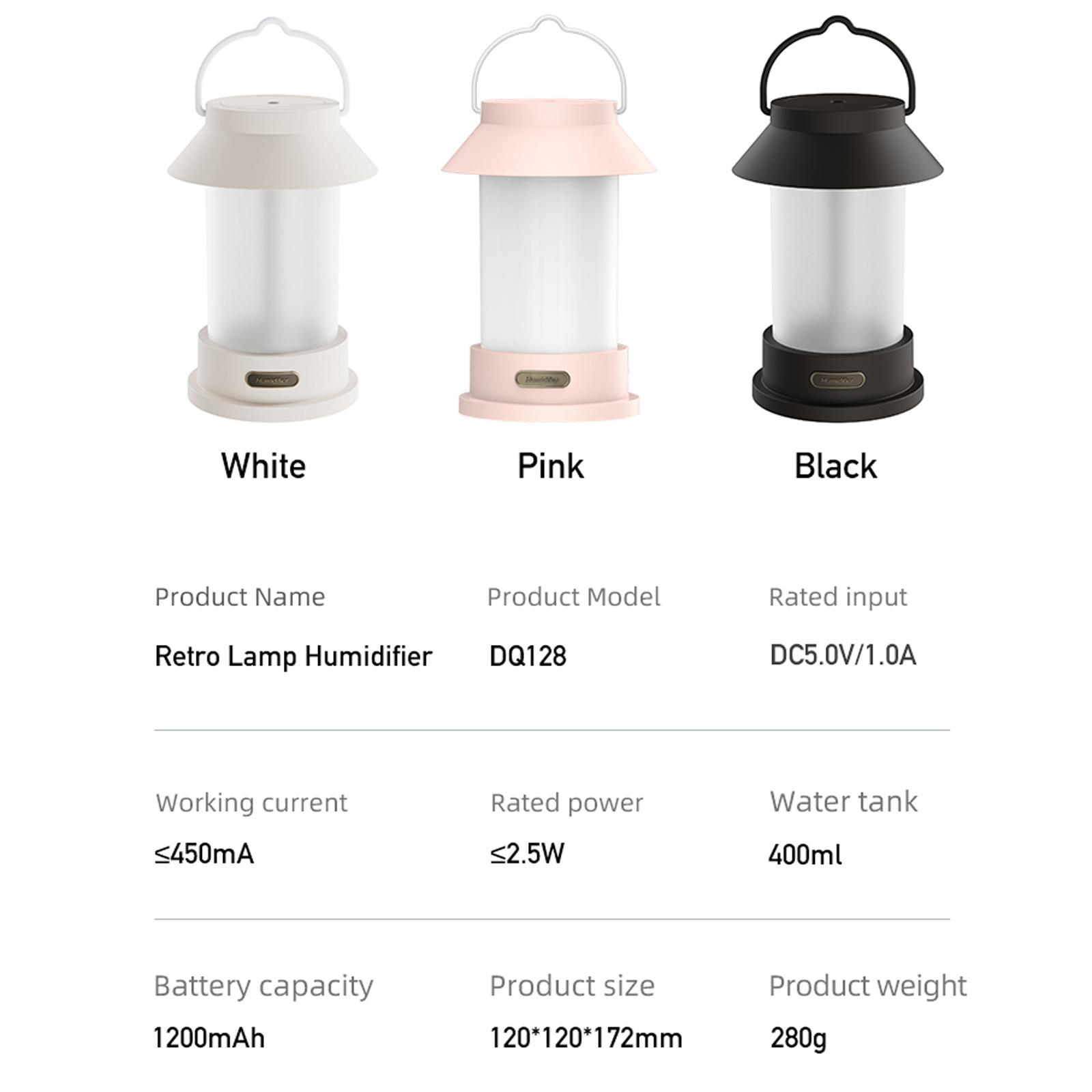 Mini Air Humidifier with Handle 400ml Auto Shut Off for Desk Car Home