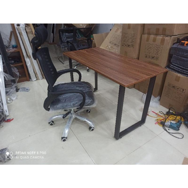 Combo bàn làm việc bàn học chân u và ghế xoay tựa đầu