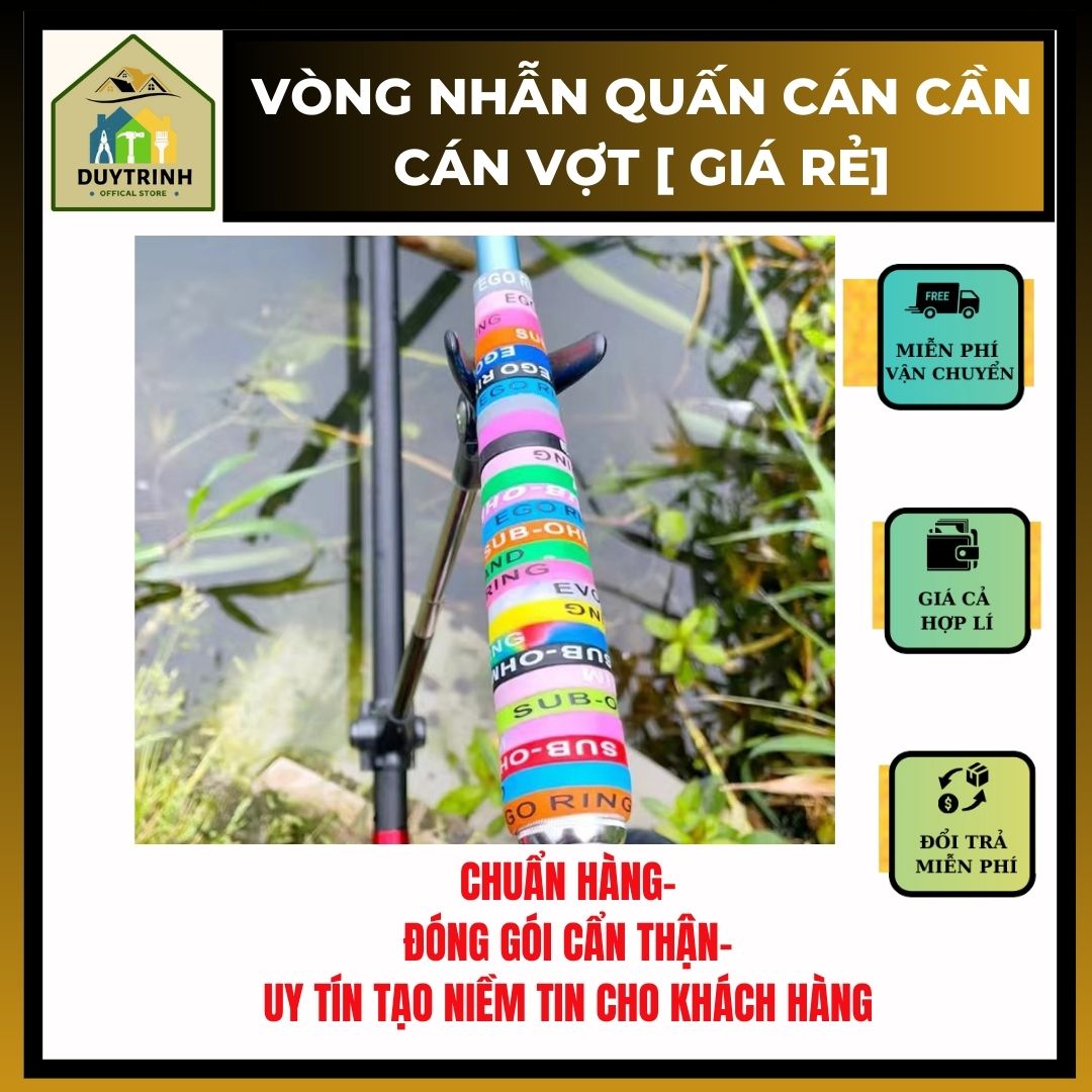 10 Vòng Cao Su Quấn Cán Cần Câu, Cán Vợt Cầu Lông , Cán Vợt Câu cá Sêu Đẹp, Siêu Rẻ