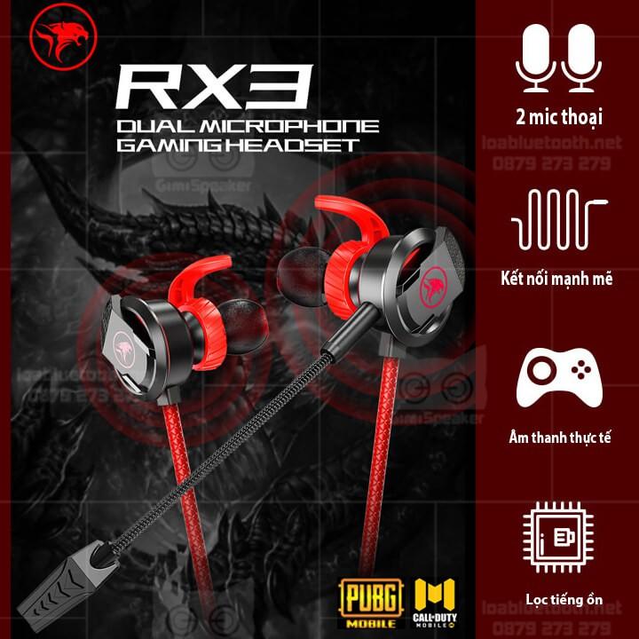 Tai nghe Gaming Plextone xMOWi RX3 dual Mic hỗ trợ chơi game PUBG COD- Hàng chính hãng