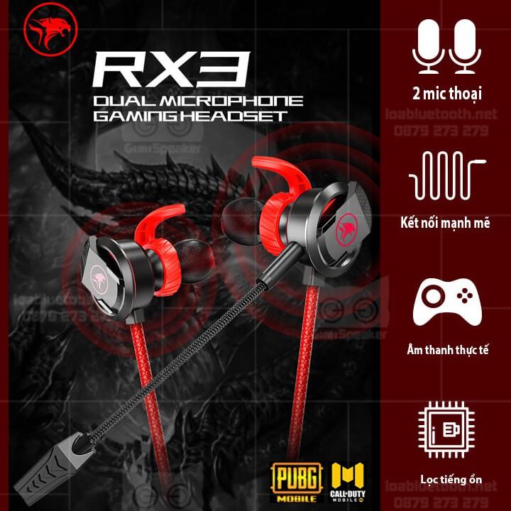 Tai nghe Gaming Plextone xMOWi RX3 dual Mic hỗ trợ chơi game PUBG COD