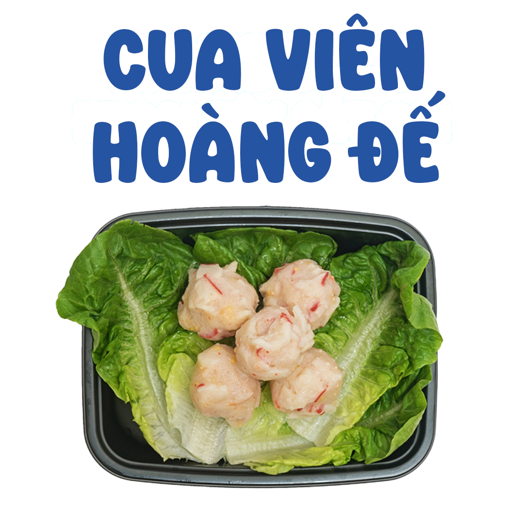 VIÊN CUA HOÀNG ĐẾ (surimi mô phỏng) 1kg - CUA VIÊN HOÀNG ĐẾ - 1KG (Chiên/lẩu/luộc) Food Thức Ăn - HÀNG PHÂN PHỐI