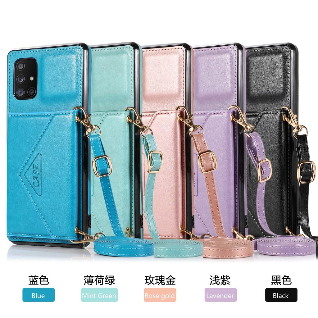 Ốp điện thoại da PU có nắp lật cho Samsung Galaxy A21S A71 A51 A41 A31 A11 M51 M31 M31S A01 Core