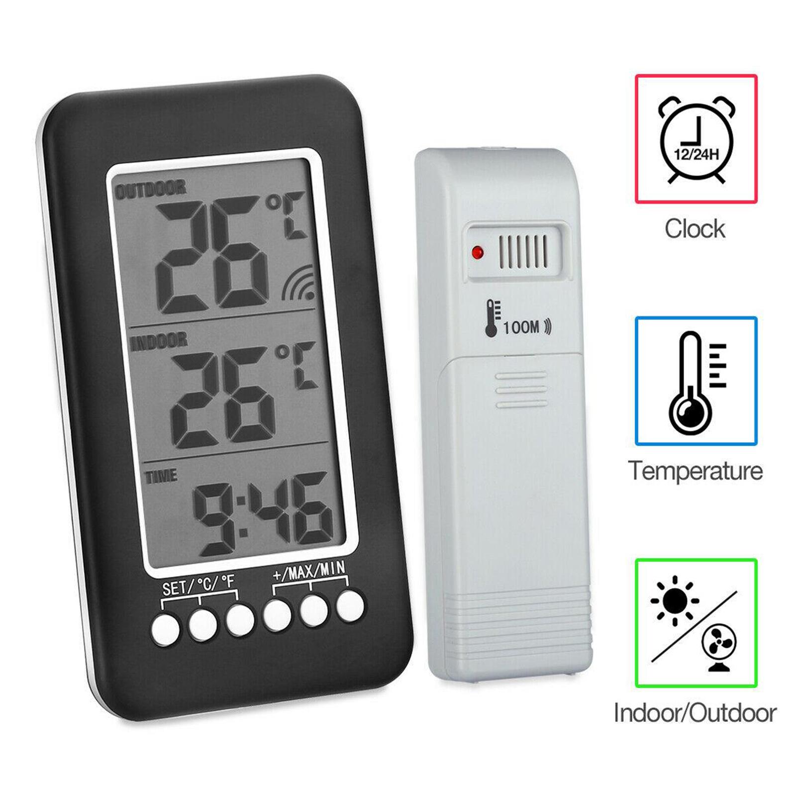 Digital Indoor Outdoor Thermometer Wireless Thermometer Temperature Gauge LCD ℃/℉