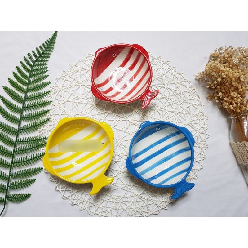 Bát sứ ăn dặm hình cá cầu vồng 15cm