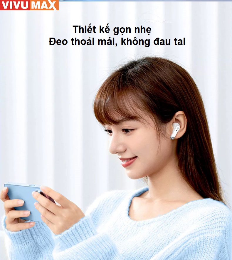 Tai nghe Bluetooth 5.3 cao cấp Vivumax VX10 - Hàng Chính Hãng