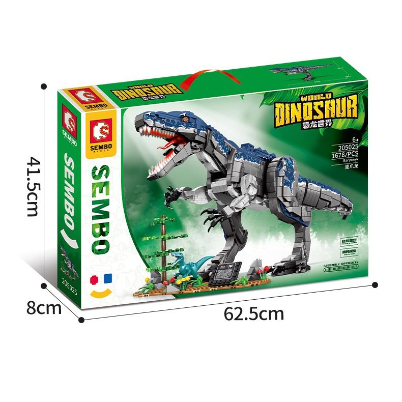 Đồ chơi Lắp ráp Khủng Long ăn thịt Indominus Rex, Sembo Block 205025 Xếp hình thông minh, Mô hình Khủng long