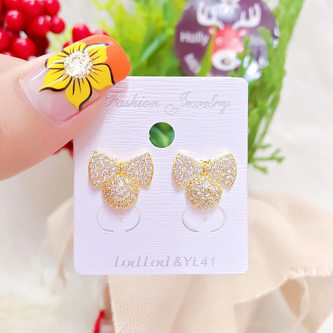 Đôi Bông Tai Thời Trang Mạ Vàng 18K UH.20.11- Mẫu Mới- Không Đen - Không Dị Ứng