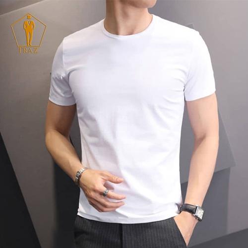 Áo thun Phông Lót Nam Trắng TRAZ Đẹp Cổ Tròn Dáng Phom Rộng Cộc Tay Lỡ Trơn Cotton