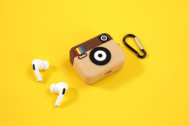 Airpods Pro Case Ốp Bảo Vệ Cho Airpods Pro Hình Pro Instagram _Tặng Kèm Móc Khóa Dây Da