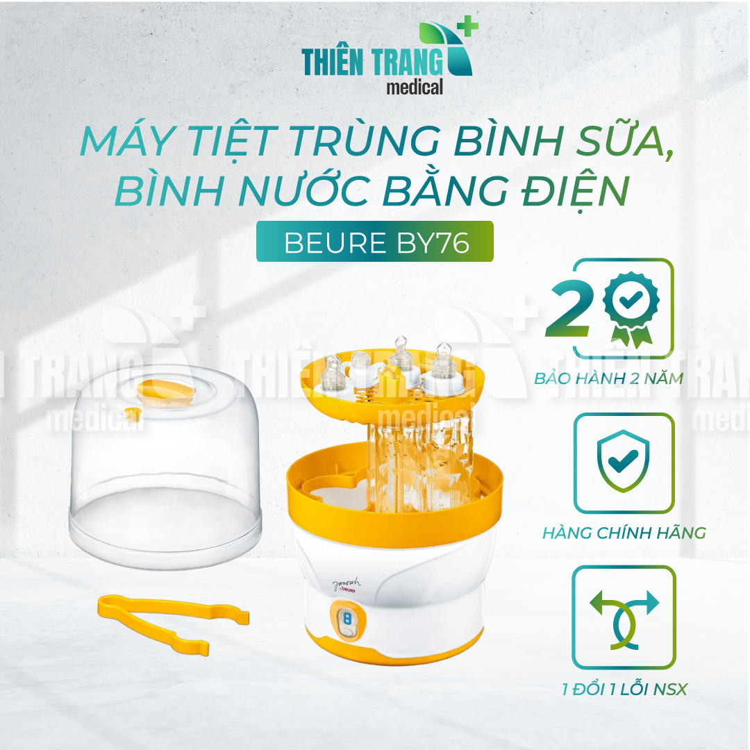 Máy tiệt trùng bình sữa, bình nước bằng điện BY76 Thiên Trang Medical