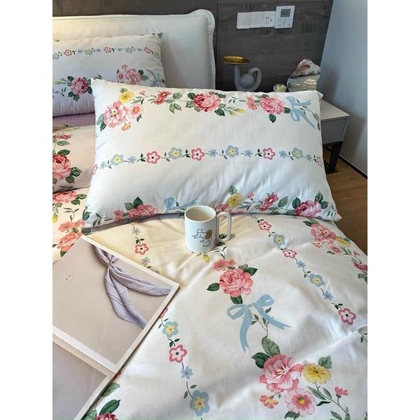 Set Cotton Dây Hoa Hàn Quốc Hàng Nhập Khẩu Cao Cấp 4 Món