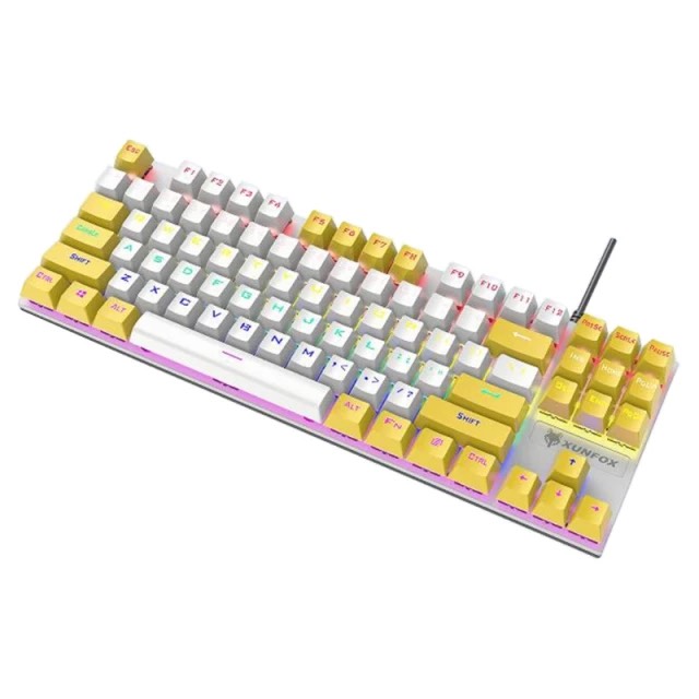 Bàn phim cơ có dây K80 LED RGB TKL 87 phím, Bàn phím chuyên game . máy tính văn phòng LED RGB siêu đẹp