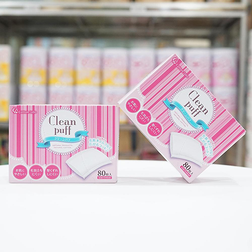 Combo 2 hộp Bông tẩy trang cao cấp Cotton Labo Clean Puff Nhật Bản