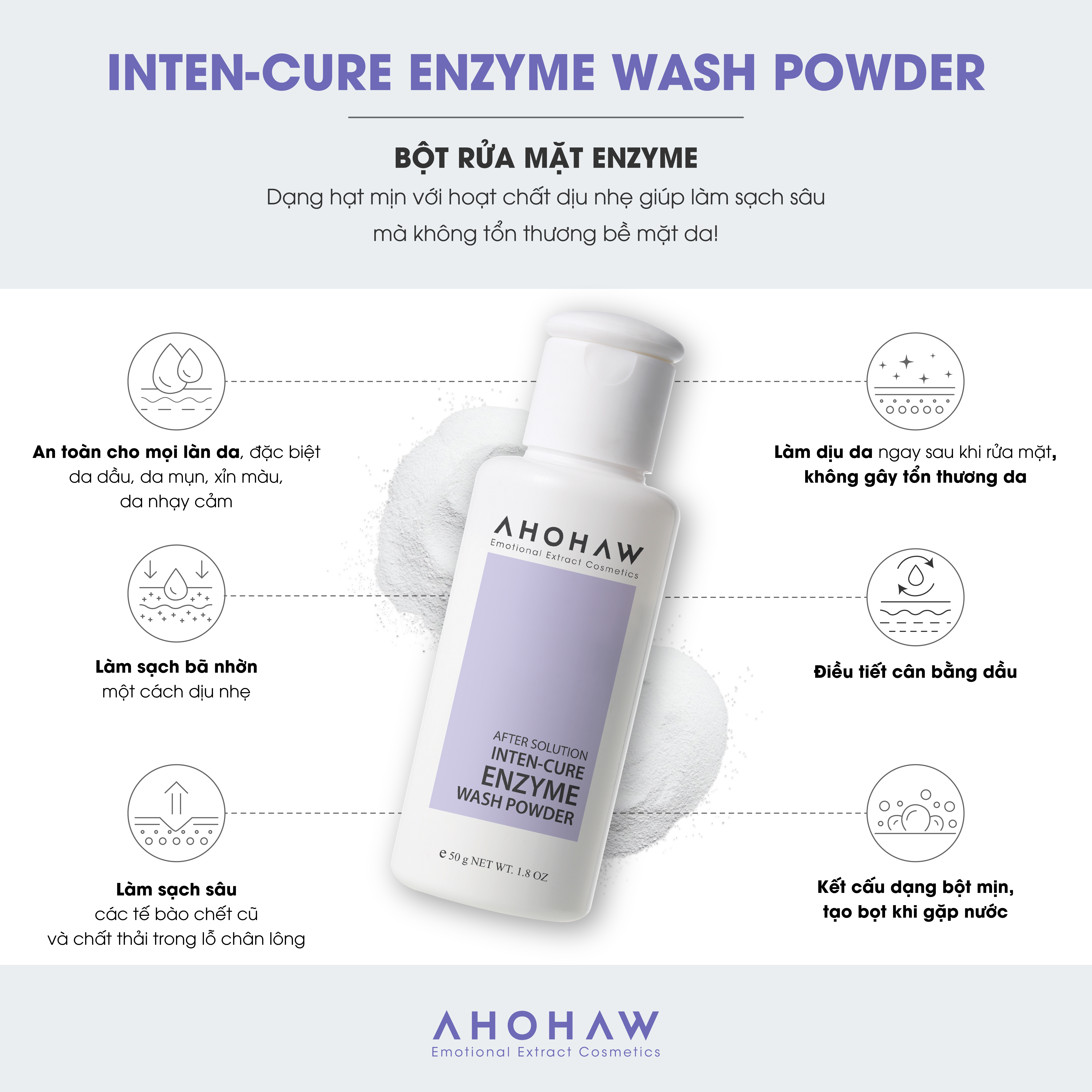 Bột Rửa Mặt Enzyme Ahohaw After Solution - Hàng Chính Hãng