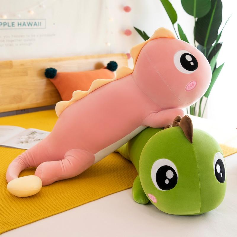 Gấu bông khủng long đuôi tim gối ôm hình thú cho bé kích thước 55cm - 70cm