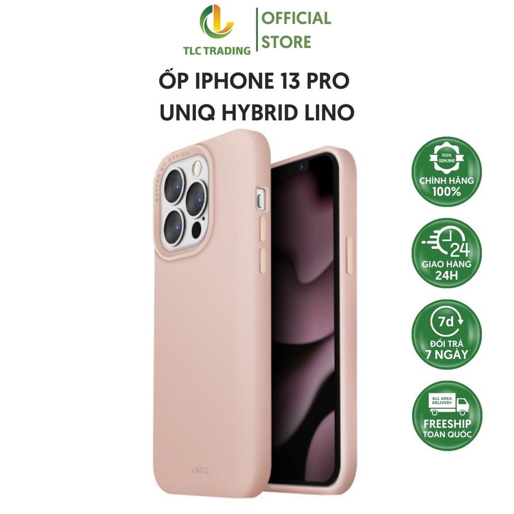 Ốp Lưng dành cho Iphone 13 Pro UNIQ Hybrid MagS-Compatible Lino Hue Kết Cấu Gọn Nhẹ Hỗ Trợ Sạc Nhanh - Hàng chính hãng
