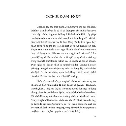 Sách -Sổ Tay Kế Hoạch Kinh Doanh - Chìa Khóa Để Khởi Nghiệp Thành Công