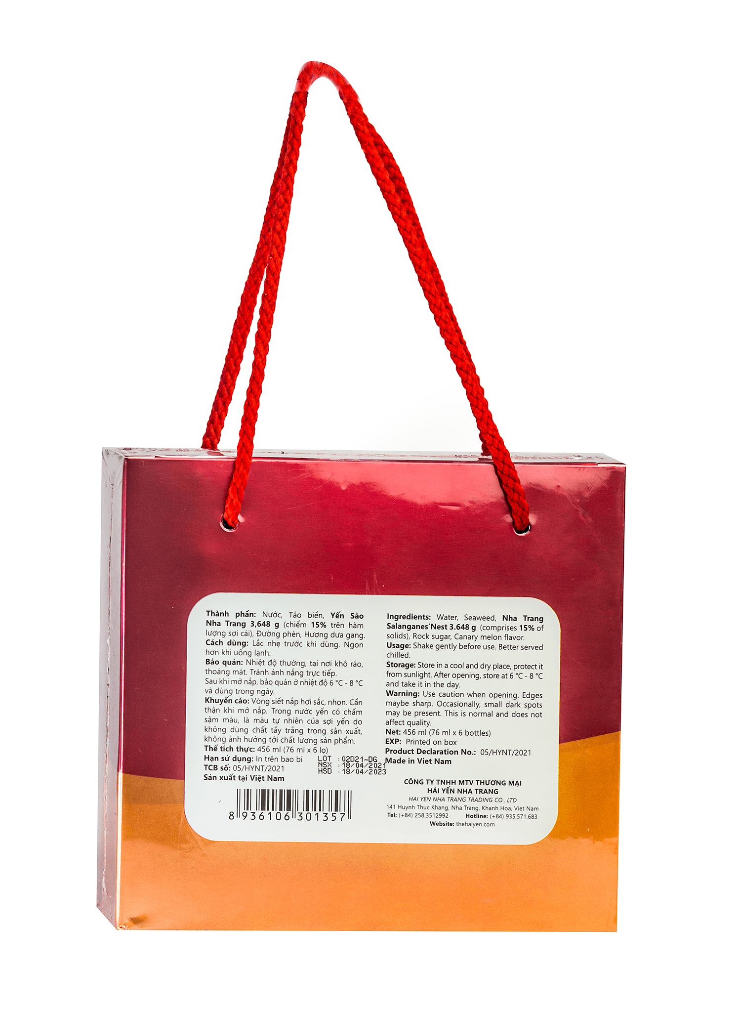 Yến hũ dinh dưỡng chưng đường phèn - Yến Chất Đỏ 15% TheHaiYen Lốc 5+1